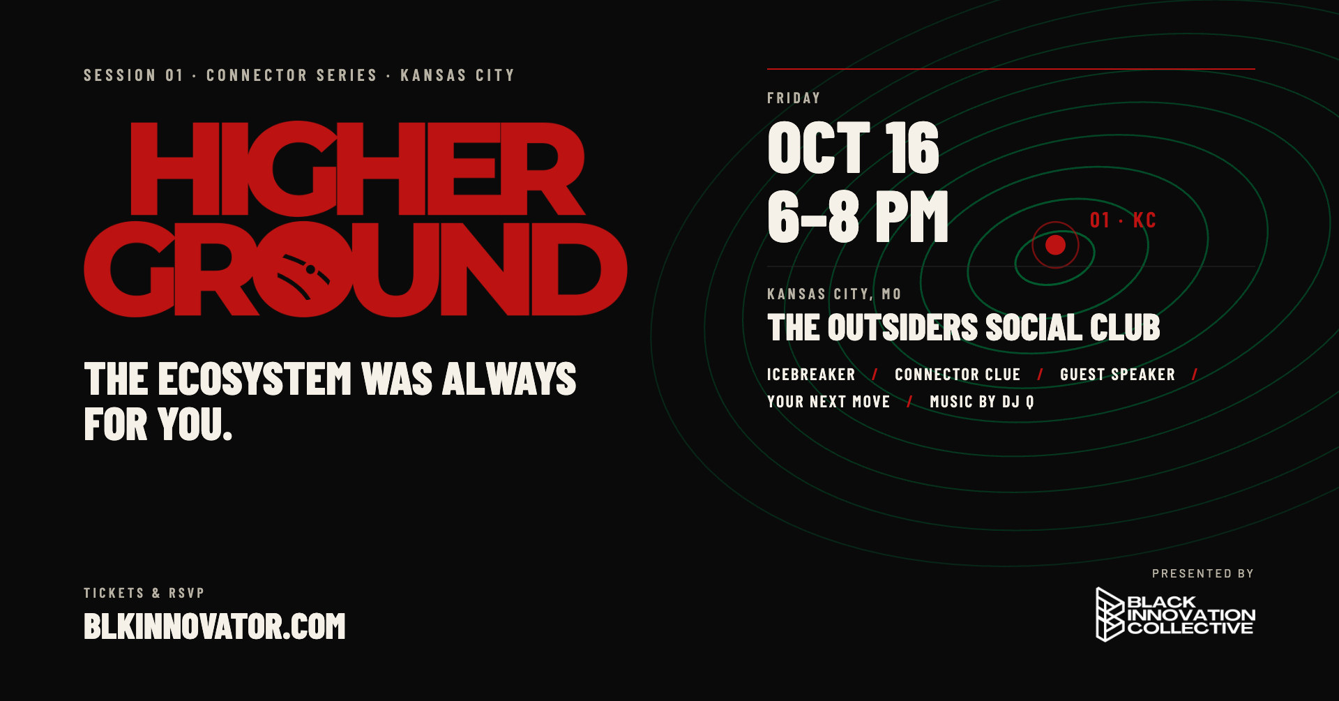 Higher Ground · Session 01 event artwork