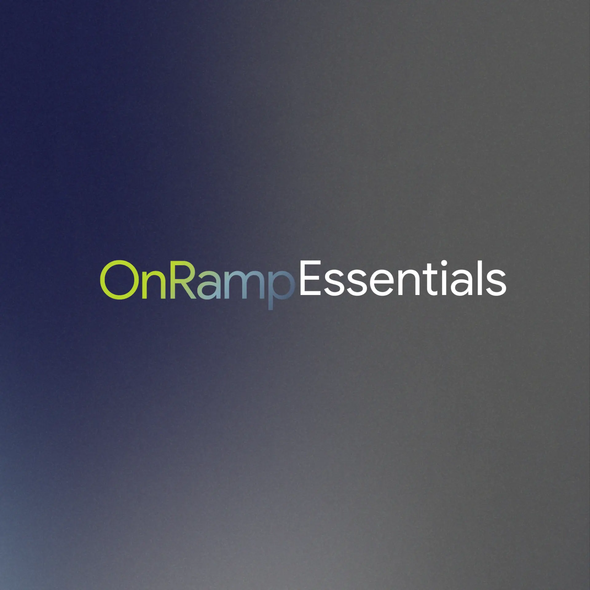 OnRamp Essentials logo on gradient