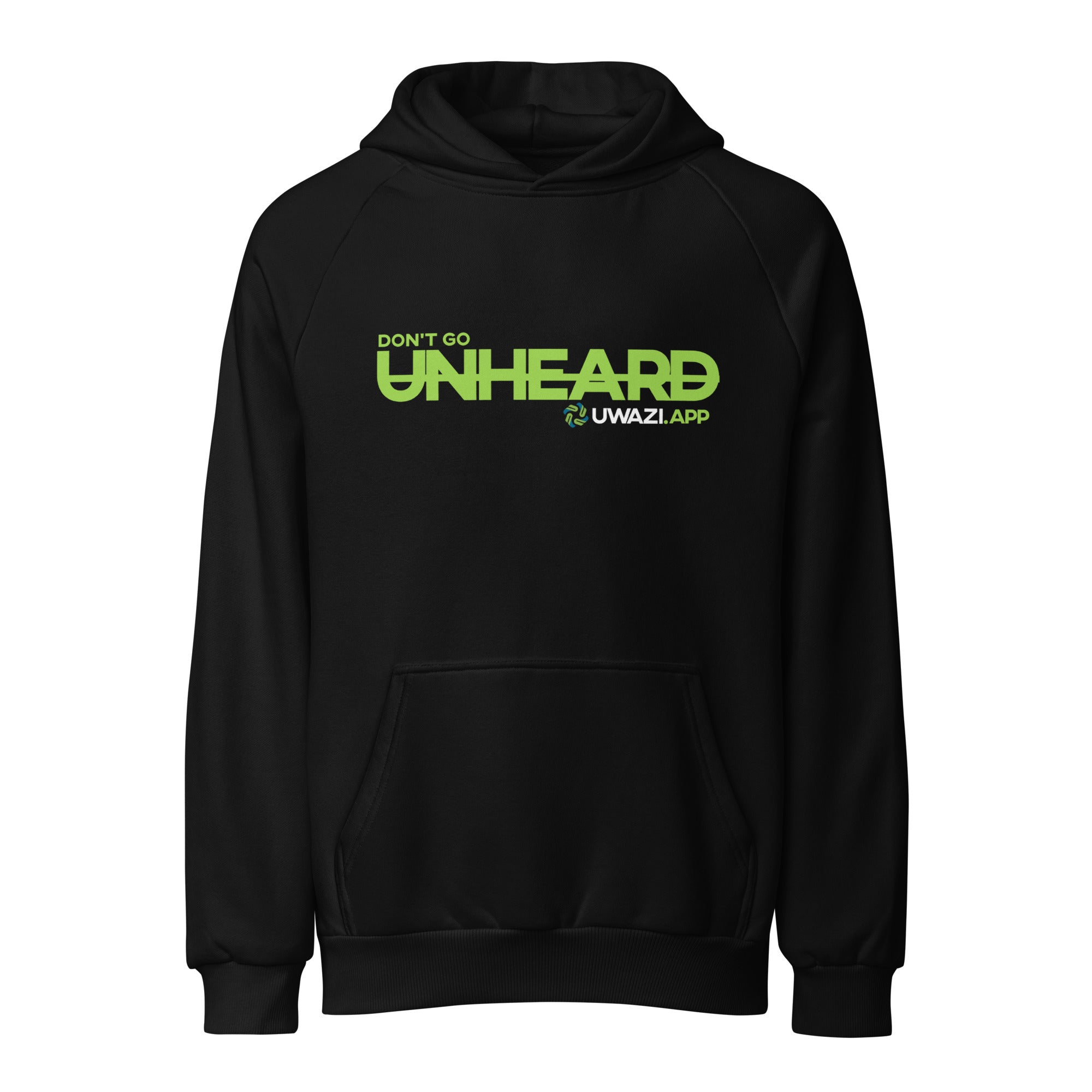 DGU Essentials Hoodie — black heavyweight UWAZI hoodie