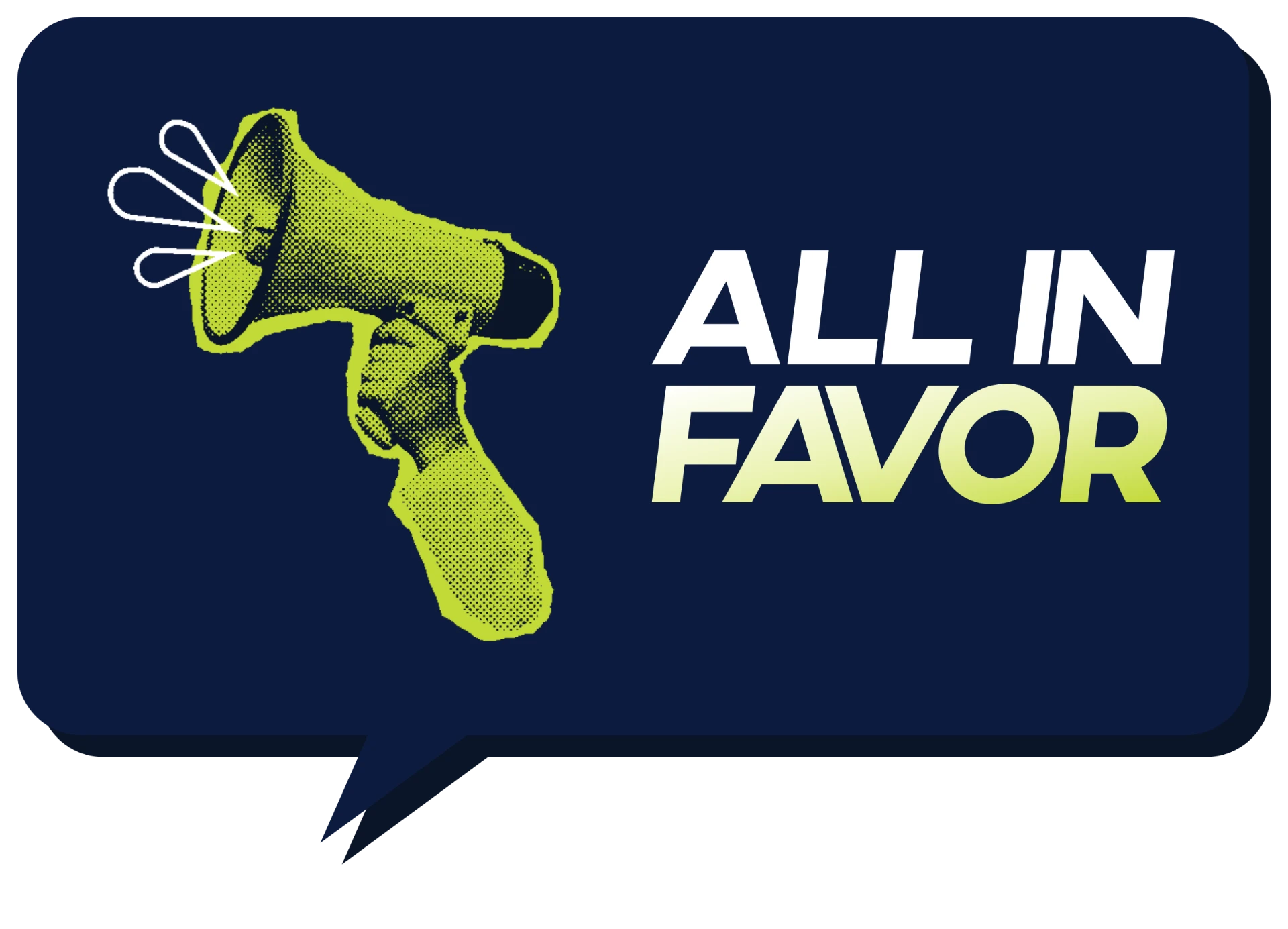 All In Favor podcast logo